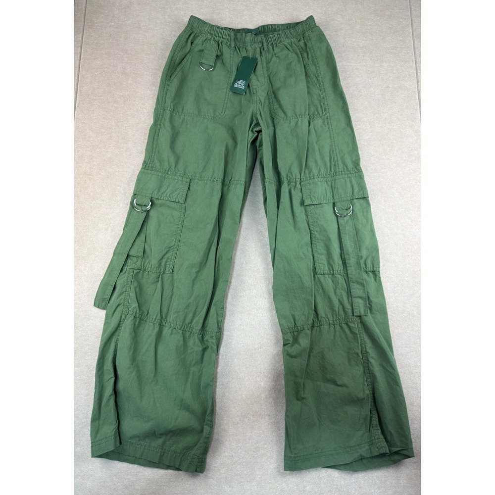 Wild Fable Cargo Pants Women's Size XS Green Utility Pockets‎ High Rise Cotton